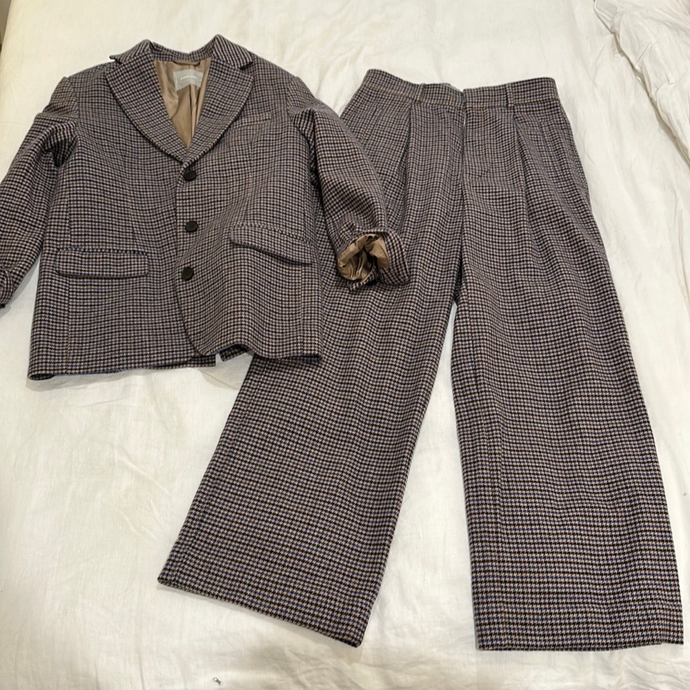 Everlane Matching Plaid Pant Suit with Oversize Blazer